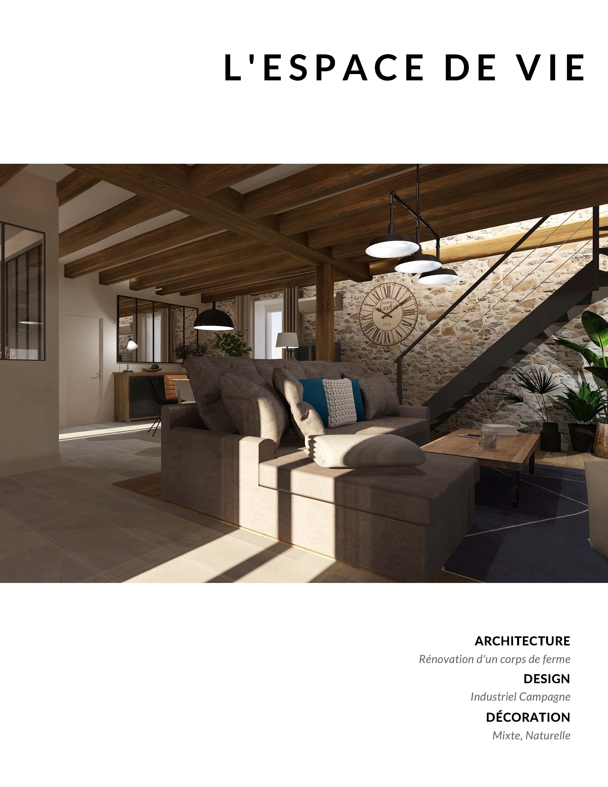 Corps de ferme renovation totale espace de vie