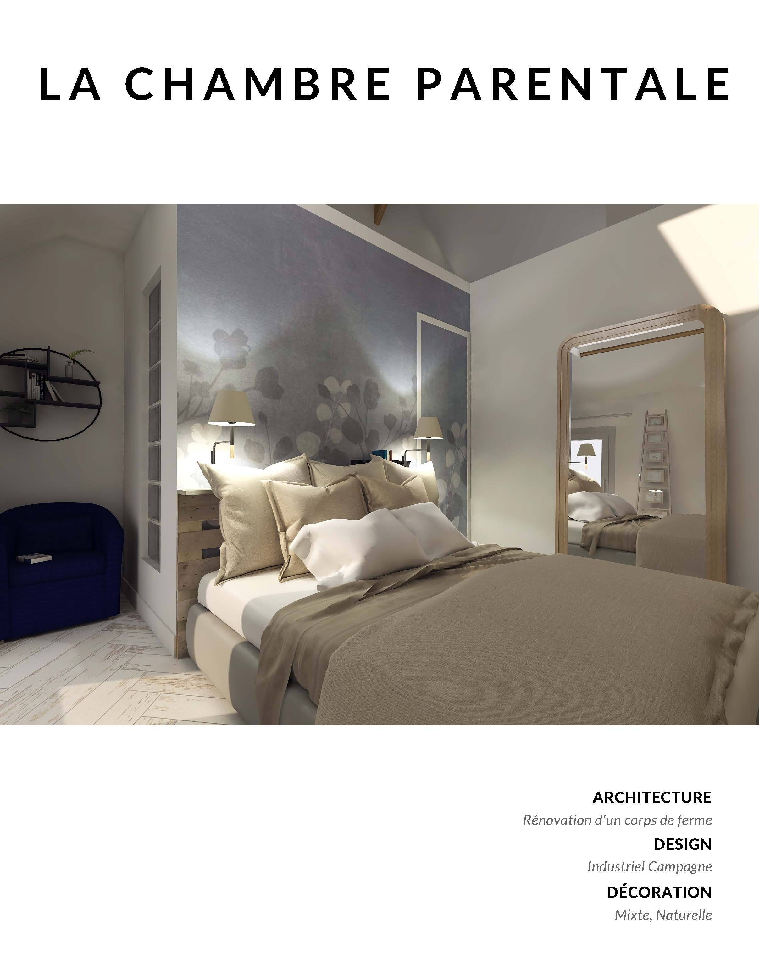 Corps de ferme renovation totale chambre parentale