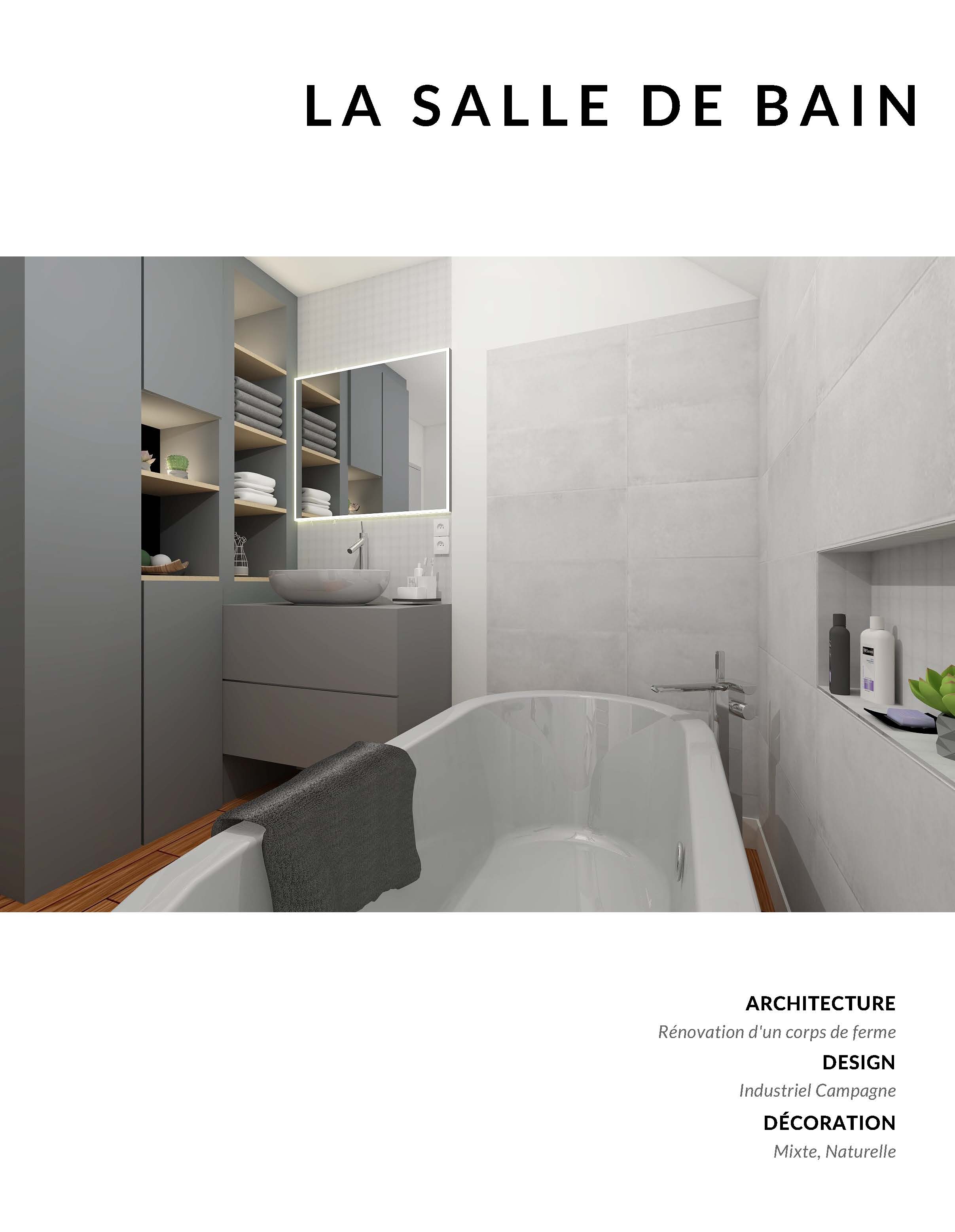 Corps de ferme renovation totale salle de bain