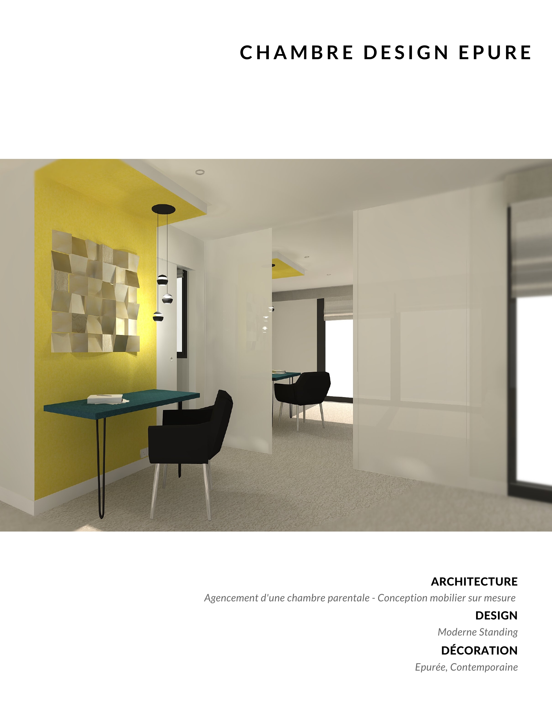 Moderne standing vue 3D